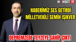 Haberimiz Ses Getirdi Milletvekili Semih Işıkver Depremzede Teyzeye Sahip Çıktı