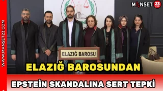 Elazığ Barosundan Epstein Skandalına Sert Tepki