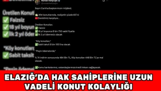 Elazığ’da Hak Sahiplerine Uzun Vadeli Konut Kolaylığı