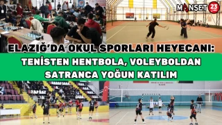 Elazığ’da Okul Sporları Heyecanı: Tenisten Hentbola, Voleyboldan Satranca Yoğun Katılım