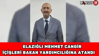 Elazığlı Mehmet Cangir İçişleri Bakan Yardımcılığına Atandı
