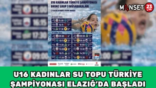 U16 KADINLAR SU TOPU TÜRKİYE ŞAMPİYONASI ELAZIĞ’DA BAŞLADI