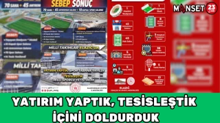 Yatırım yaptık, tesisleştik, içini doldurduk