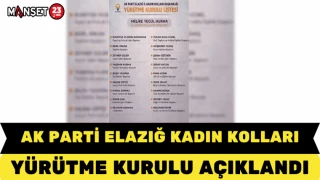 AK Parti Elazığ Kadın Kolları Yürütme Kurulu Açıklandı