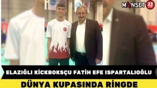 ELAZIĞLI KİCKBOKSÇU FATİH EFE ISPARTALIOĞLU DÜNYA KUPASINDA RİNGDE