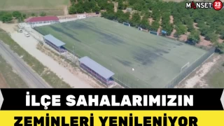 İLÇE SAHALARIMIZIN ZEMİNLERİ YENİLENİYOR