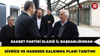 Saadet Partisi Elazığ İl Başkanlığından Sivrice ve Maden’de Kalkınma Planı Tanıtımı