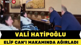 VALİ HATİPOĞLU ELİF CAN'I MAKAMINDA AĞIRLADI