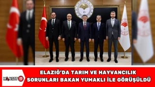 Elazığ’da Tarım ve Hayvancılık Sorunları Bakan Yumaklı ile Görüşüldü