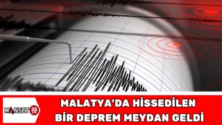MALATYA'DA HİSSEDİLEN BİR DEPREM MEYDAN GELDİ