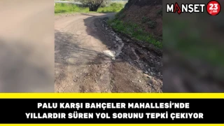 Palu Karşı Bahçeler Mahallesi’nde Yıllardır Süren Yol Sorunu Tepki Çekiyor