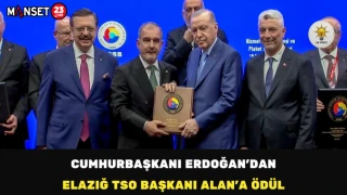 Cumhurbaşkanı Erdoğan’dan Elazığ TSO Başkanı Alan’a Ödül