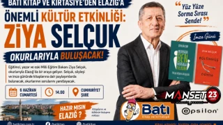 Batı Kitap ve Kırtasiye’den Elazığ’a Önemli Kültür Etkinliği: Ziya Selçuk Okurlarıyla Buluşacak