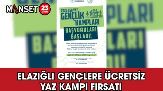 Elazığlı Gençlere Ücretsiz Yaz Kampı Fırsatı