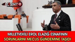 Milletvekili Erol Elazığ Esnafının Sorunlarını Meclis Gündemine Taşıdı