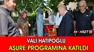 Vali Hatipoğlu Aşure Programına Katıldı