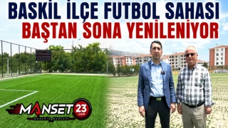 Baskil İlçe Futbol Sahası Baştan Sona Yenileniyor