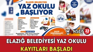 Elazığ Belediyesi Yaz Okulu Kayıtları Başladı