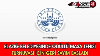 Elazığ Belediyesinde Ödüllü Masa Tenisi Turnuvası İçin Geri Sayım Başladı