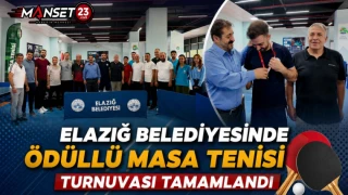 Elazığ Belediyesinde Ödüllü Masa Tenisi Turnuvası Tamamlandı