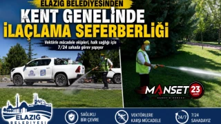 Elazığ Belediyesinden Kent Genelinde İlaçlama Seferberliği