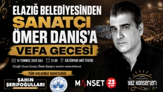 Elazığ Belediyesinden Sanatçı Ömer Danış'a Vefa Gecesi