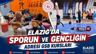 Elazığ'da Sporun ve Gençliğin Adresi GSB Kursları