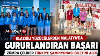 Elazığlı Yüzücülerden Malatya'da Gururlandıran Başarı: Zümra Çeliker Türkiye Şampiyonası Biletini Aldı