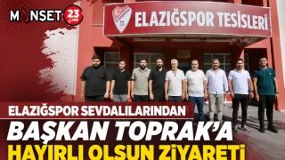 Elazığspor Sevdalılarından Başkan Toprak'a Hayırlı Olsun Ziyareti