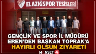 Gençlik ve Spor İl Müdürü Eren’den Başkan Toprak’a Hayırlı Olsun Ziyareti