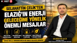 Selahattin Çelik’ten Elazığ’ın Enerji Geleceğine Yönelik Önemli Mesajlar