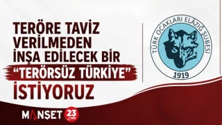 Teröre Taviz Verilmeden İnşa Edilecek Bir "Terörsüz Türkiye" İstiyoruz