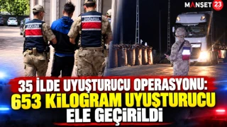 35 İlde Uyuşturucu Operasyonu: 653 Kilogram Uyuşturucu Ele Geçirildi