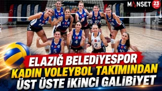 Elazığ Belediyespor Kadın Voleybol Takımından Üst Üste İkinci Galibiyet