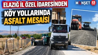Elazığ İl Özel İdaresinden Köy Yollarında Asfalt Mesaisi