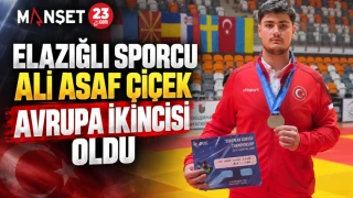 Elazığlı Sporcu Ali Asaf Çiçek Avrupa İkincisi Oldu