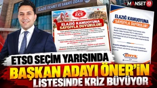 ETSO SEÇİM YARIŞINDA BAŞKAN ADAYI ÖNER’İN LİSTESİNDE KRİZ BÜYÜYOR