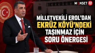MİLLETVEKİLİ EROL’DAN EKRÜZ KÖYÜ’NDEKİ TAŞINMAZ İÇİN SORU ÖNERGESİ