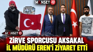 Zirve Sporcusu Aksakal, İl Müdürü Eren’i Ziyaret Etti