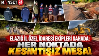 ELAZIĞ İL ÖZEL İDARESİ EKİPLERİ SAHADA: HER NOKTADA KESİNTİSİZ MESAİ