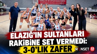 ELAZIĞ’IN SULTANLARI RAKİBİNE SET VERMEDİ: 3-0’LIK ZAFER