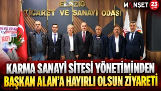 KARMA SANAYİ SİTESİ YÖNETİMİNDEN BAŞKAN ALAN’A HAYIRLI OLSUN ZİYARETİ